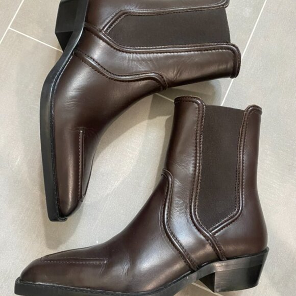 Massimo Dutti Moc toe heeled ankle boots - Picture 6 of 10